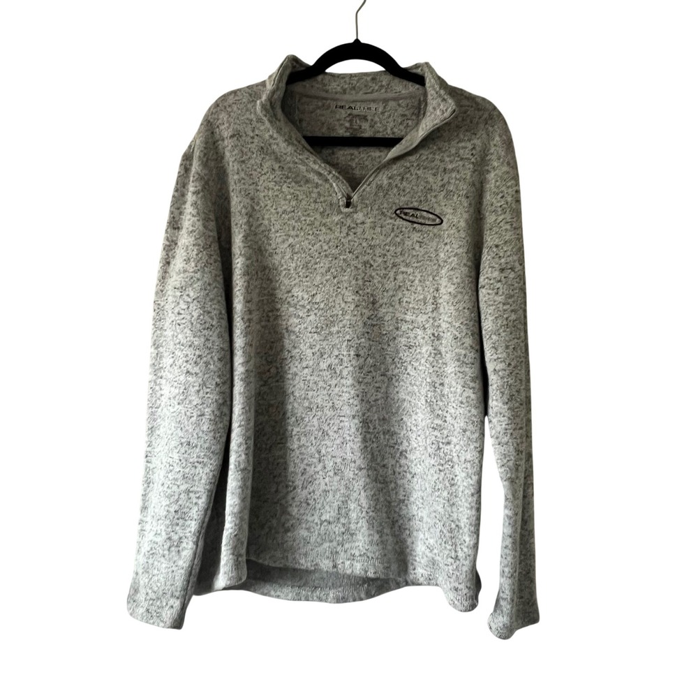 Realtree Gray Pullover Sweater Womens‎ Large Long Sleeve Mock Neck